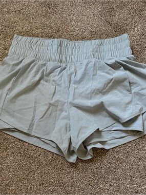 Light Blue Women’s Pull-On Athletic Shorts